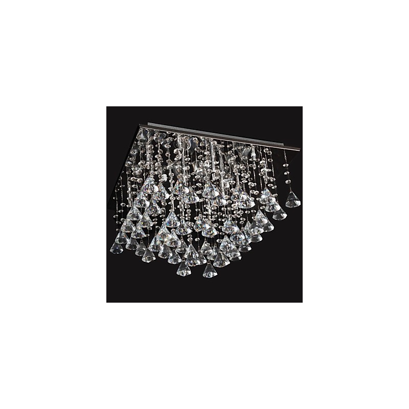 Traditional Classic Crystal Chrome Metal Chandelier