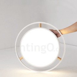 Dimmable Macaron Ultra thin Multi Colours Wood Round Ceiling Light with Acrylic Shade Ceiling Lamp Nordic Style