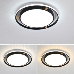 Dimmable Macaron Ultra thin Multi Colours Wood Round Ceiling Light with Acrylic Shade Ceiling Lamp Nordic Style