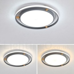 Dimmable Macaron Ultra thin Multi Colours Wood Round Ceiling Light with Acrylic Shade Ceiling Lamp Nordic Style