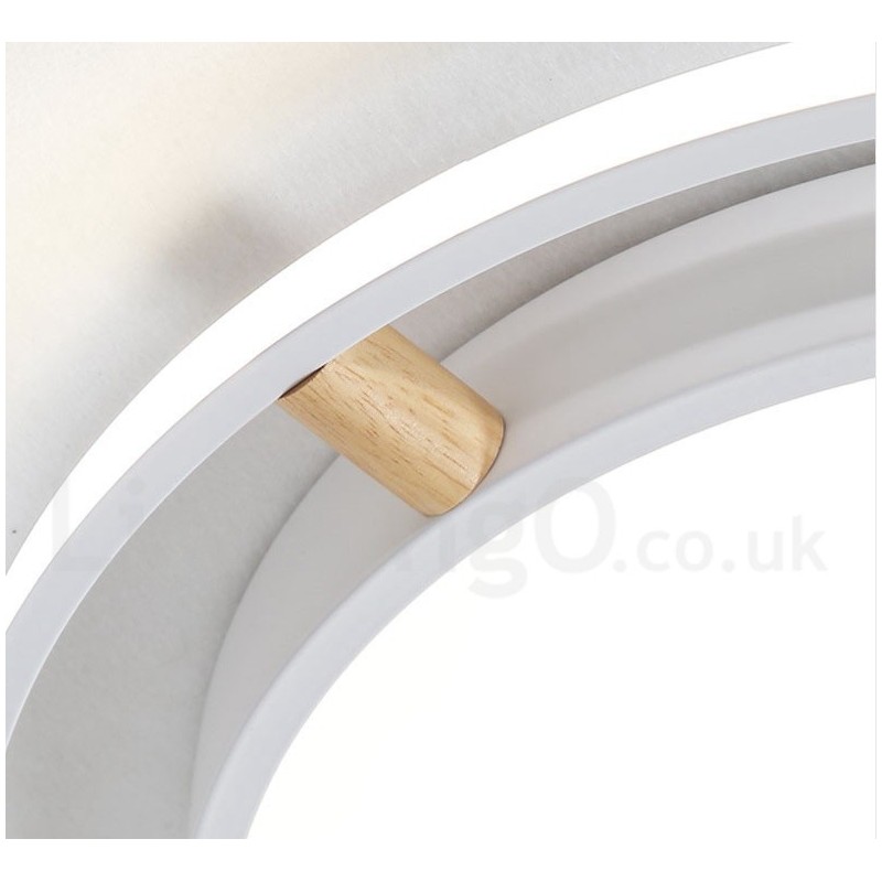 Dimmable Macaron Ultra thin Multi Colours Wood Round Ceiling Light with Acrylic Shade Ceiling Lamp Nordic Style