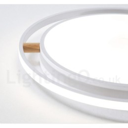 Dimmable Macaron Ultra thin Multi Colours Wood Round Ceiling Light with Acrylic Shade Ceiling Lamp Nordic Style