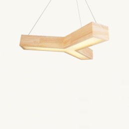 Wood Modern Triangle Pendant Light