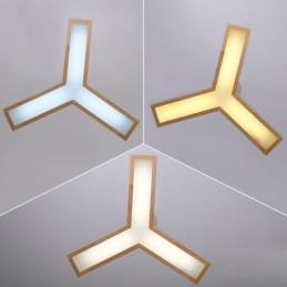 Wood Modern Triangle Pendant Light