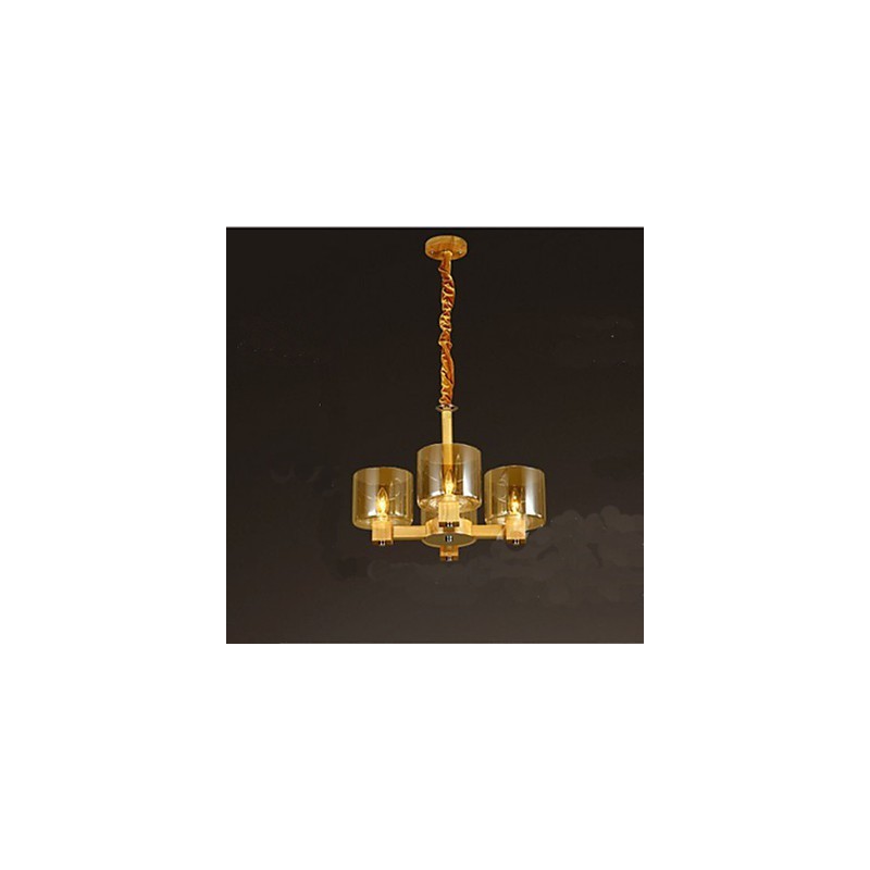 Fashion Pendant lamp Table Wooden Glass Cover