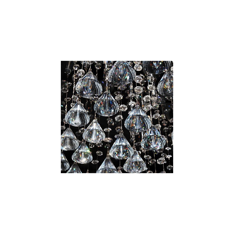 Traditional Classic Crystal Chrome Metal Chandelier