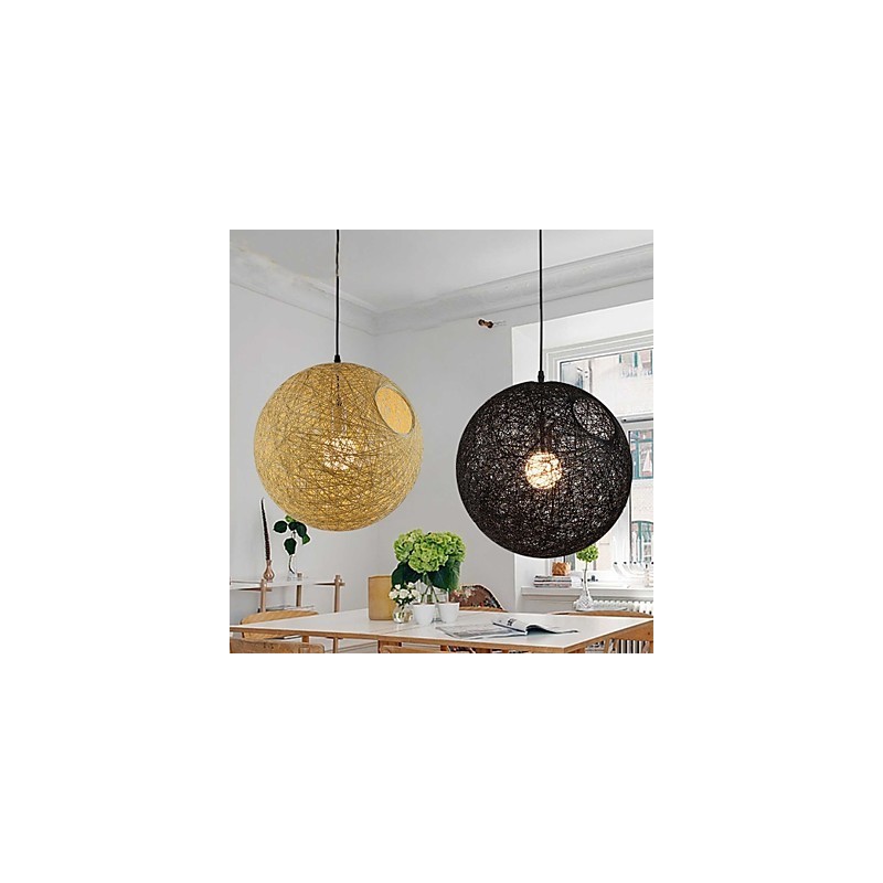 Country Simple Modern lamp Pastoral Rattan Lamp Hemp Ball Chandelier