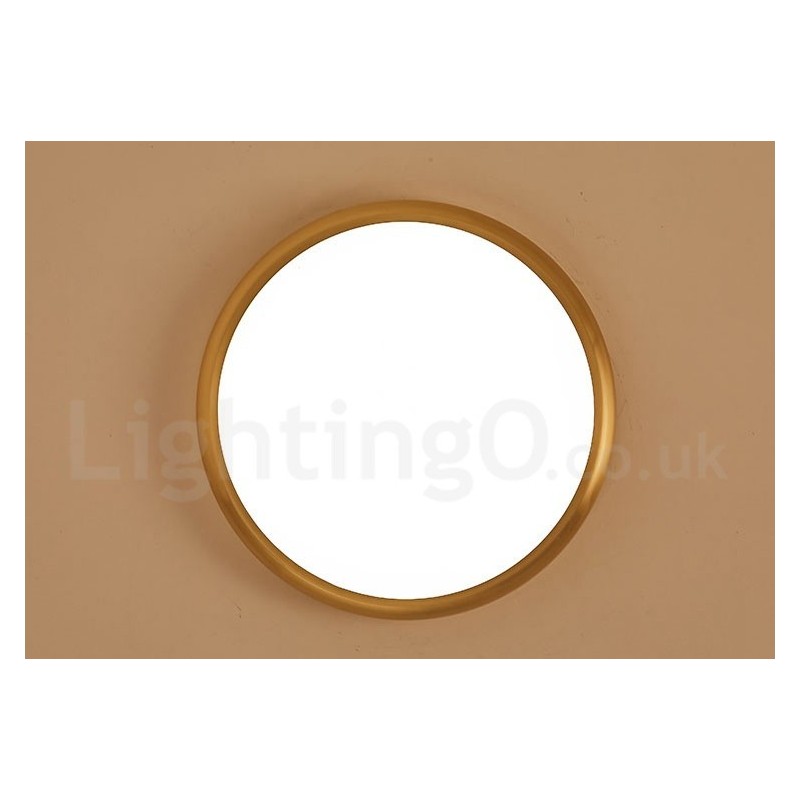 Ultra Thin Dimmable Modern Contemporary Nordic Style Flush Mount Brass Ceiling Lights with Acrylic Shade Also Can Be Used As Wall Light