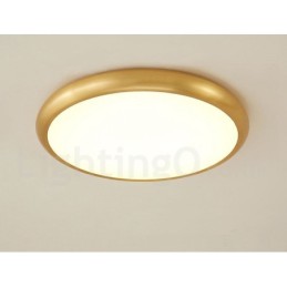 Ultra Thin Dimmable Modern Contemporary Nordic Style Flush Mount Brass Ceiling Lights with Acrylic Shade Also Can Be Used As Wall Light