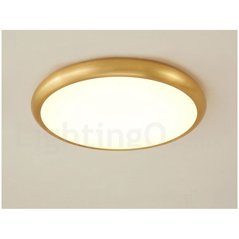Ultra Thin Dimmable Modern Contemporary Nordic Style Flush Mount Brass Ceiling Lights with Acrylic Shade Also Can Be Used As Wall Light