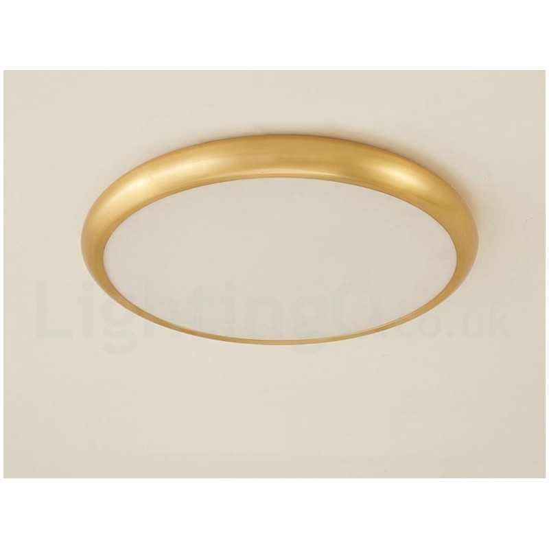 Ultra Thin Dimmable Modern Contemporary Nordic Style Flush Mount Brass Ceiling Lights with Acrylic Shade Also Can Be Used As Wall Light