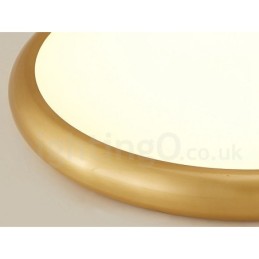 Ultra Thin Dimmable Modern Contemporary Nordic Style Flush Mount Brass Ceiling Lights with Acrylic Shade Also Can Be Used As Wall Light