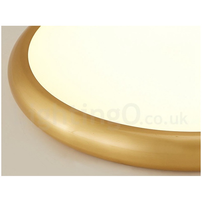 Ultra Thin Dimmable Modern Contemporary Nordic Style Flush Mount Brass Ceiling Lights with Acrylic Shade Also Can Be Used As Wall Light