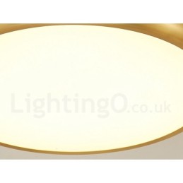 Ultra Thin Dimmable Modern Contemporary Nordic Style Flush Mount Brass Ceiling Lights with Acrylic Shade Also Can Be Used As Wall Light