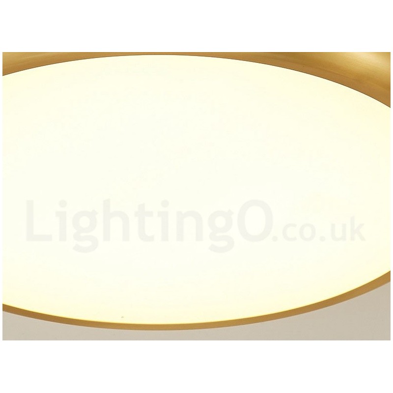 Ultra Thin Dimmable Modern Contemporary Nordic Style Flush Mount Brass Ceiling Lights with Acrylic Shade Also Can Be Used As Wall Light