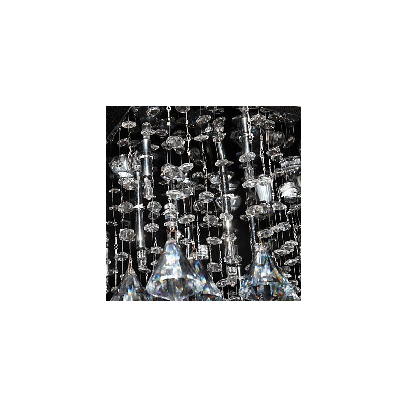 Traditional Classic Crystal Chrome Metal Chandelier