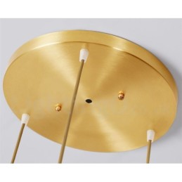 Pure Brass Rustic Lodge Nordic Style Pendant Light with Glass Shade