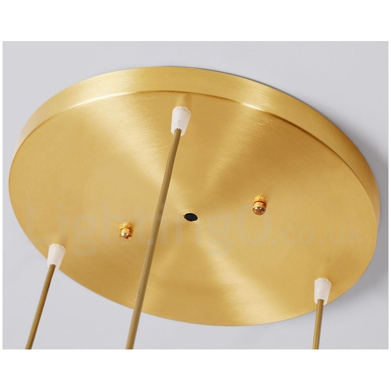 Pure Brass Rustic Lodge Nordic Style Pendant Light with Glass Shade