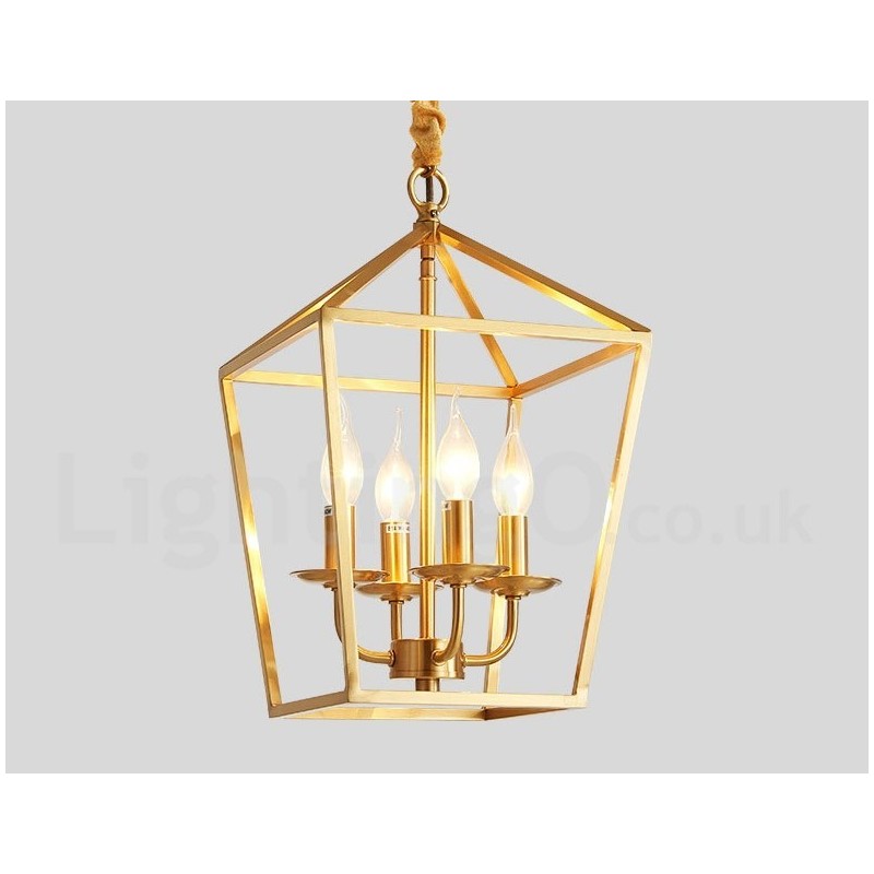 Pure Brass Rustic Lodge Nordic Style Pendant Light