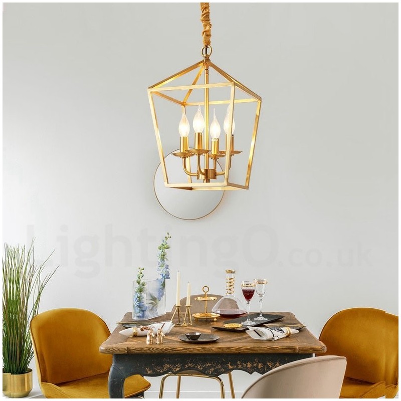 Pure Brass Rustic Lodge Nordic Style Pendant Light