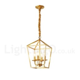 Pure Brass Rustic Lodge Nordic Style Pendant Light