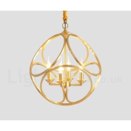 Pure Brass Rustic Lodge Nordic Style Pendant Light