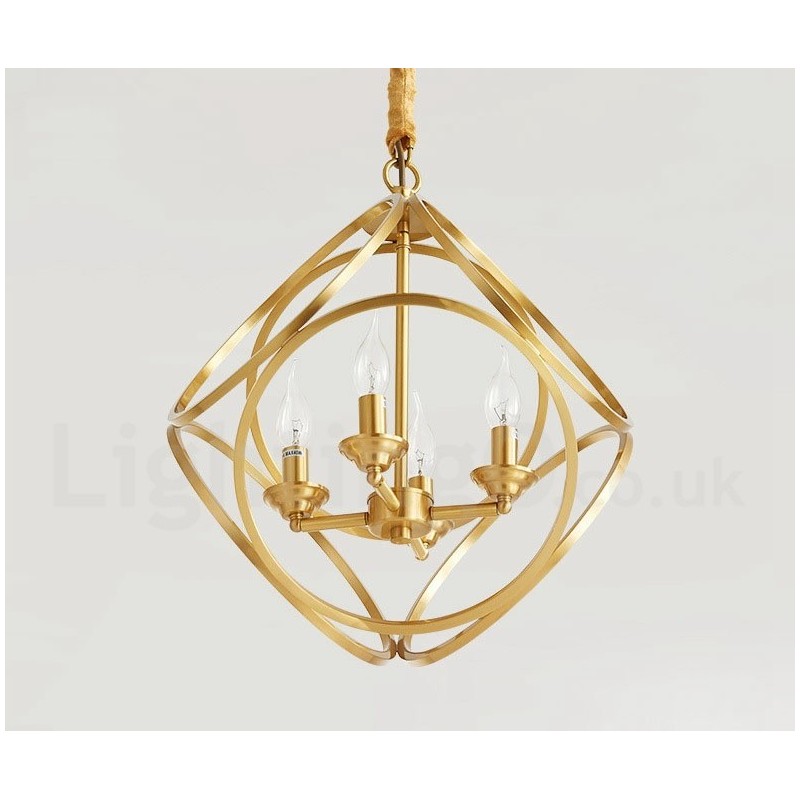 Pure Brass Rustic Lodge Nordic Style Pendant Light