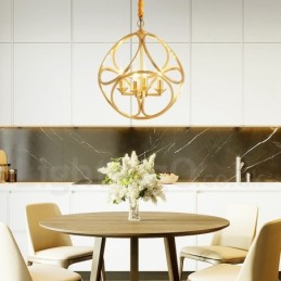 Pure Brass Rustic Lodge Nordic Style Pendant Light