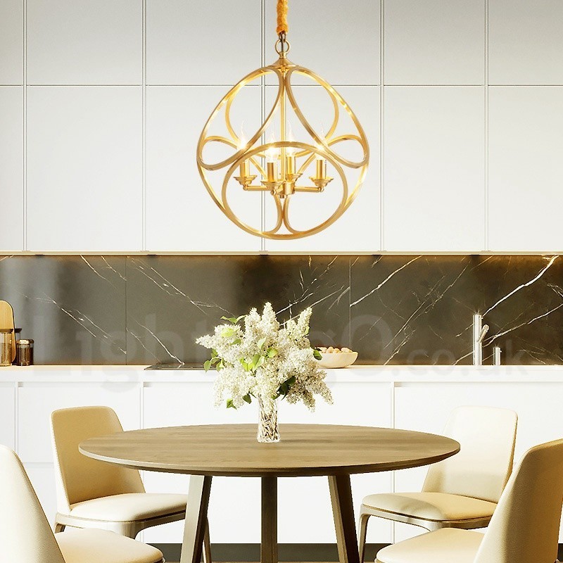 Pure Brass Rustic Lodge Nordic Style Pendant Light