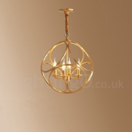 Pure Brass Rustic Lodge Nordic Style Pendant Light