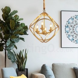 Pure Brass Rustic Lodge Nordic Style Pendant Light