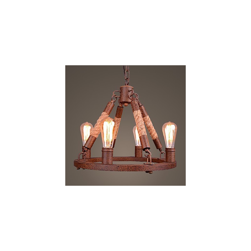 Vintage Rope Pendant Light Loft Creative Industrial Lamp American Style Decoration