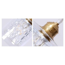 Pure Brass Rustic Lodge Nordic Style Pendant Light with Glass Shade