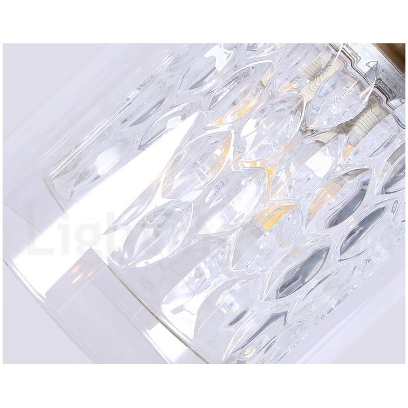 Pure Brass Rustic Lodge Nordic Style Pendant Light with Glass Shade