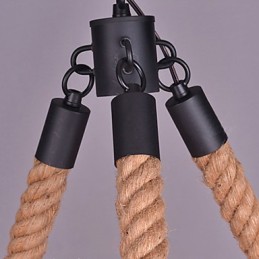 Vintage Rope Pendant Light Loft Creative Industrial Lamp American Style Decoration