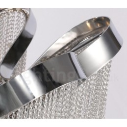 Aluminum Tassels Chandelier Designer Pendant Light Silver Colour