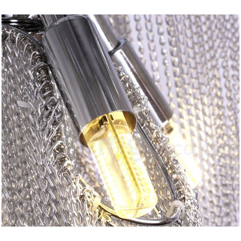 Aluminum Tassels Chandelier Designer Pendant Light Silver Colour