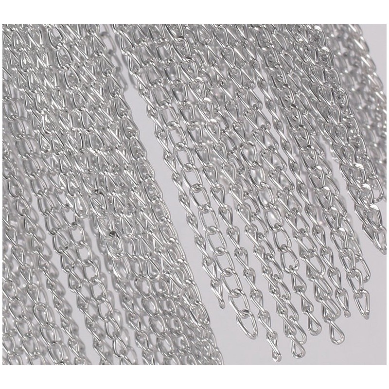 Aluminum Tassels Chandelier Designer Pendant Light Silver Colour