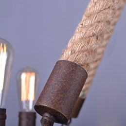 Vintage Rope Pendant Light Loft Creative Industrial Lamp American Style Decoration