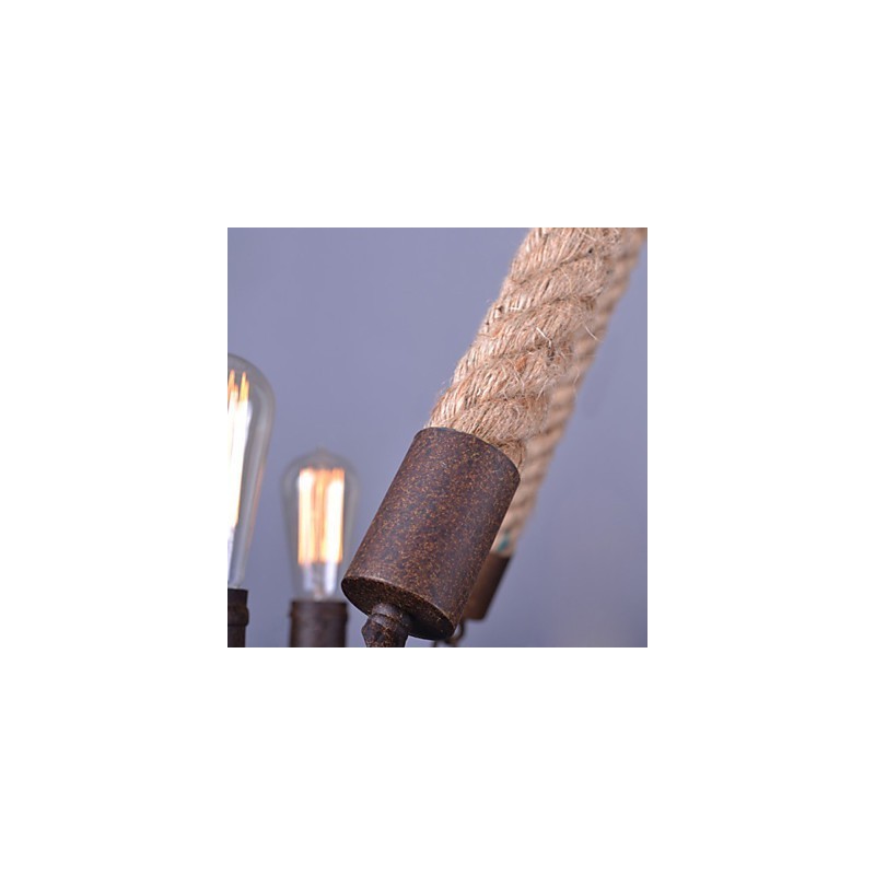 Vintage Rope Pendant Light Loft Creative Industrial Lamp American Style Decoration