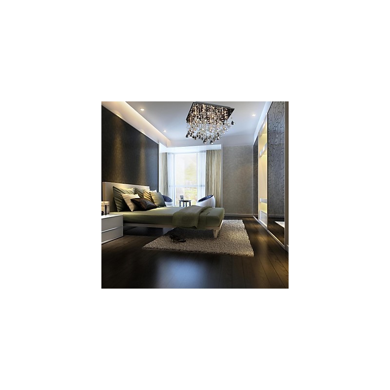 Traditional Classic Crystal Chrome Metal Chandelier