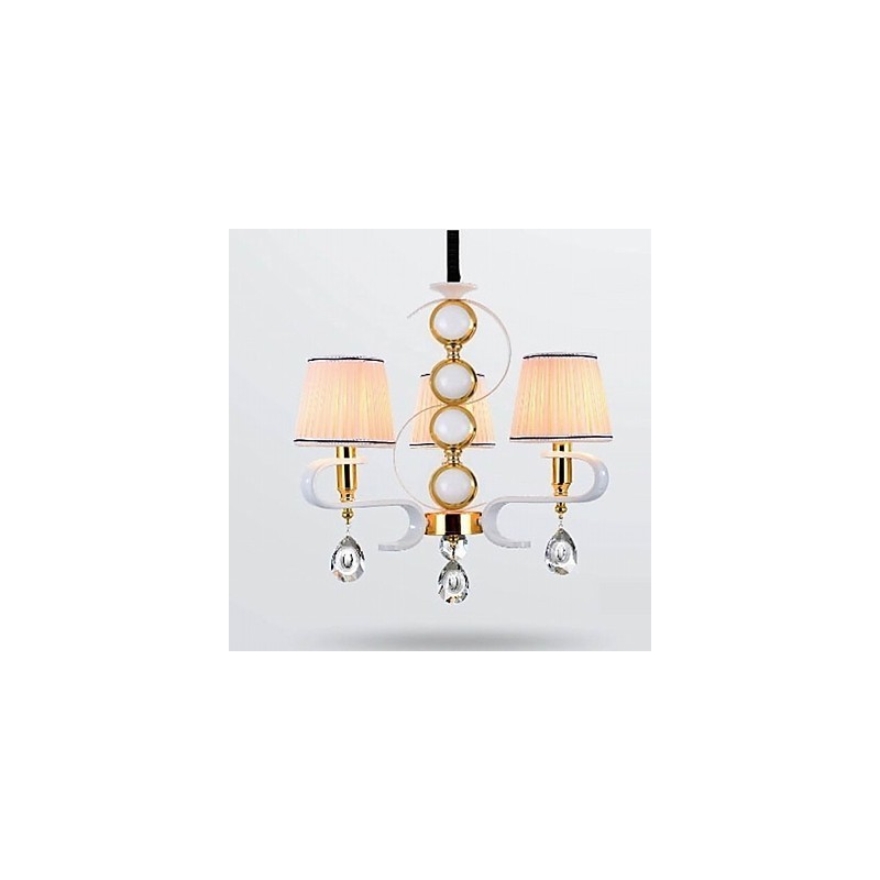 Fabric Chandelier 3 Light Modern Minimalist High Grade Lamp