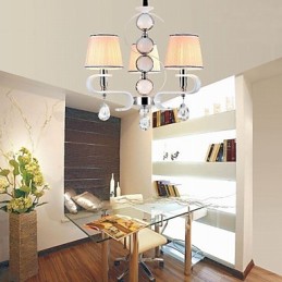 Fabric Chandelier 3 Light Modern Minimalist High Grade Lamp