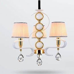 Fabric Chandelier 3 Light Modern Minimalist High Grade Lamp