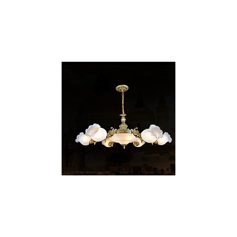 Traditional Classic Vintage Retro Bronze Metal Chandelier