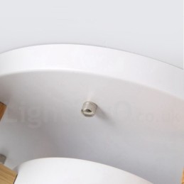 Wood Chandelier Modern Contemporary Nordic Style Flush Mount Ceiling Light with Acrylic Shade