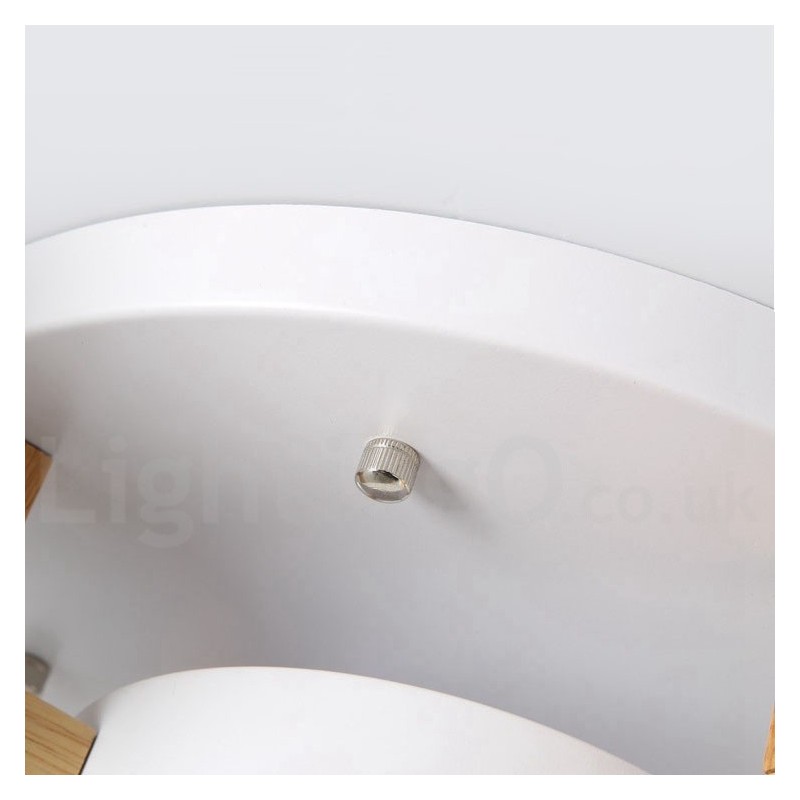Wood Chandelier Modern Contemporary Nordic Style Flush Mount Ceiling Light with Acrylic Shade