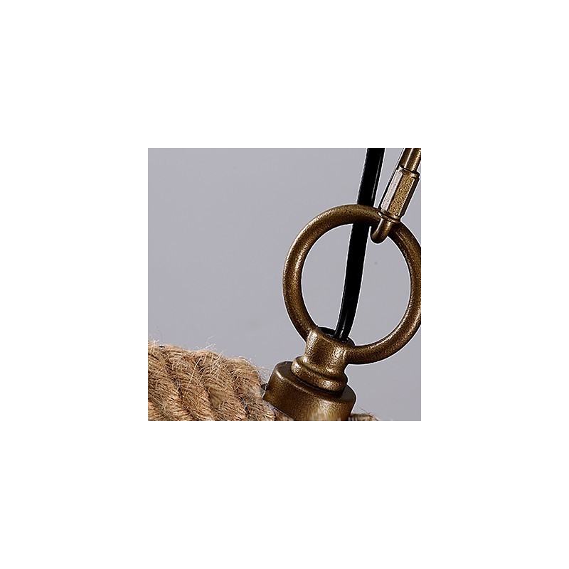 Retro 1 Lamp Hemp Rope Chandelier Retro Country Style