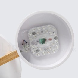 Wood Chandelier Modern Contemporary Nordic Style Flush Mount Ceiling Light with Acrylic Shade