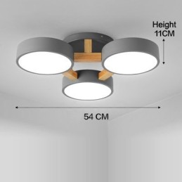 Wood Chandelier Modern Contemporary Nordic Style Flush Mount Ceiling Light with Acrylic Shade